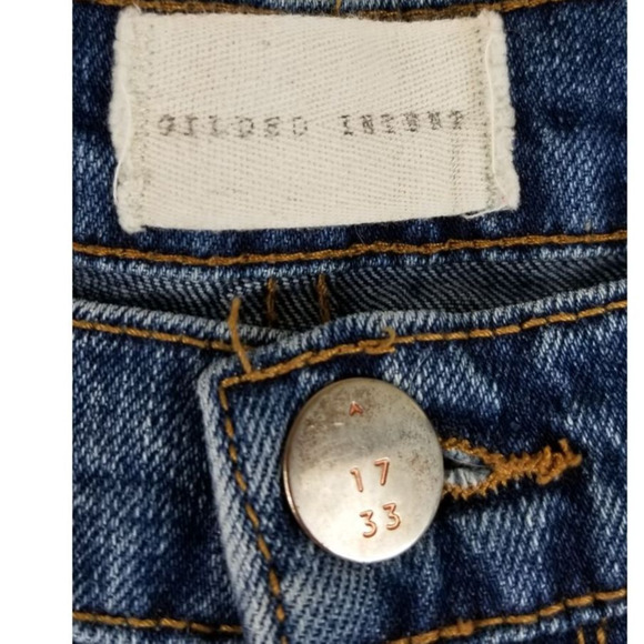 Giled Intent Whiskering Distressed Destroyed Frayed Hem Women's Shorts 25 - Picture 3 of 6